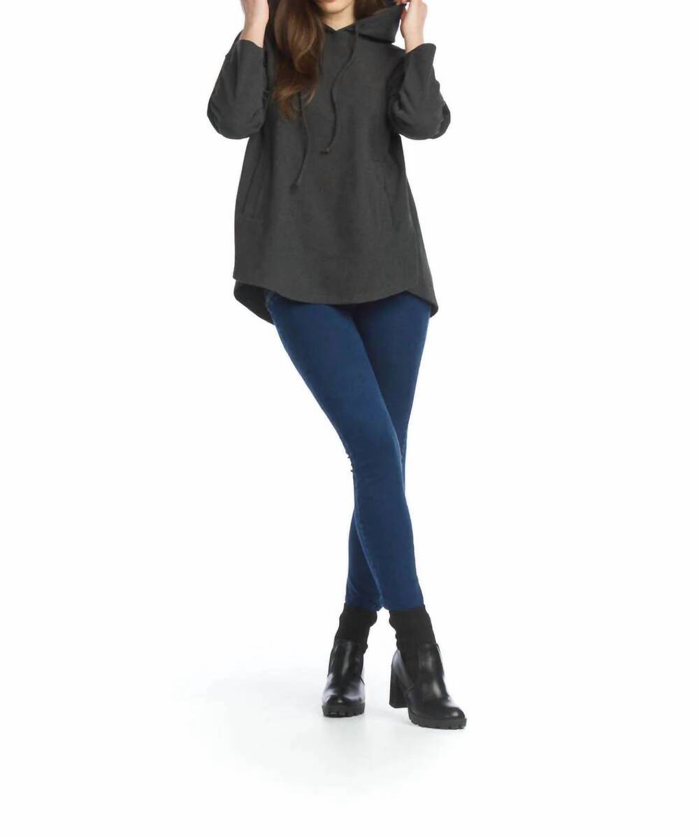 NEW PAPILLON brushed oversized sweater in charcoal